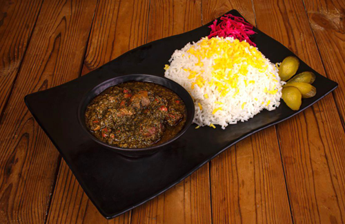 چلو قرمه سبزی
